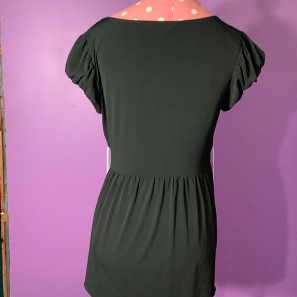 Women’s Speechless Black/white Peplum Top Size L - Picture 7 of 15